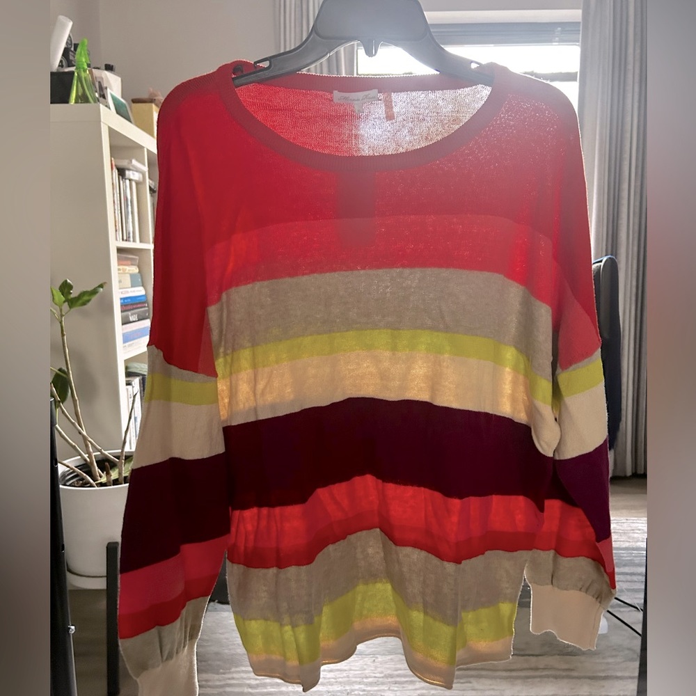 NWT Multicolor Minnie Rose Crewneck Cashmere Sweater